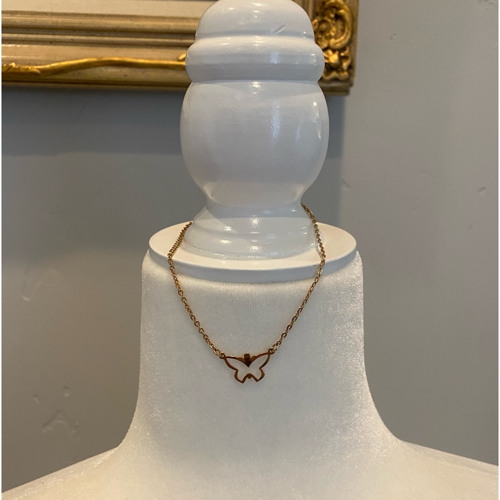 Vintage 90’s butterfly bracelet gold tone adjustable